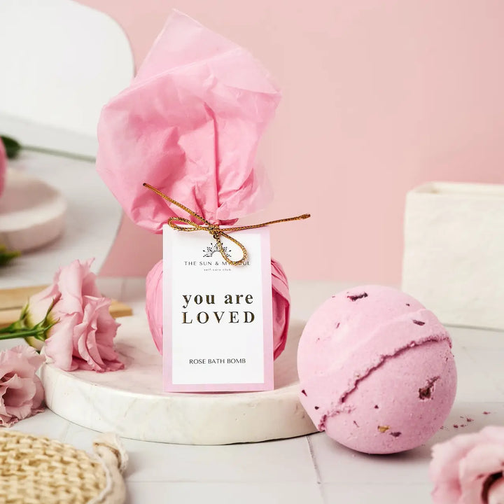 You Are Loved Rose Scented Bath Bomb