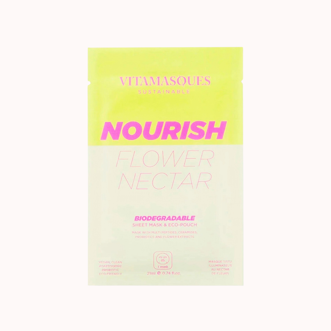 Nourish Flower Nectar Biodegradable Face Sheet Mask
