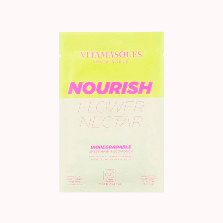 Nourish Flower Nectar Biodegradable Face Sheet Mask