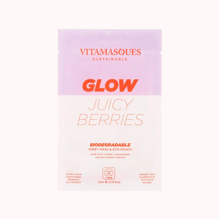 Glow Juicy Berries Biodegradable Face Sheet Mask