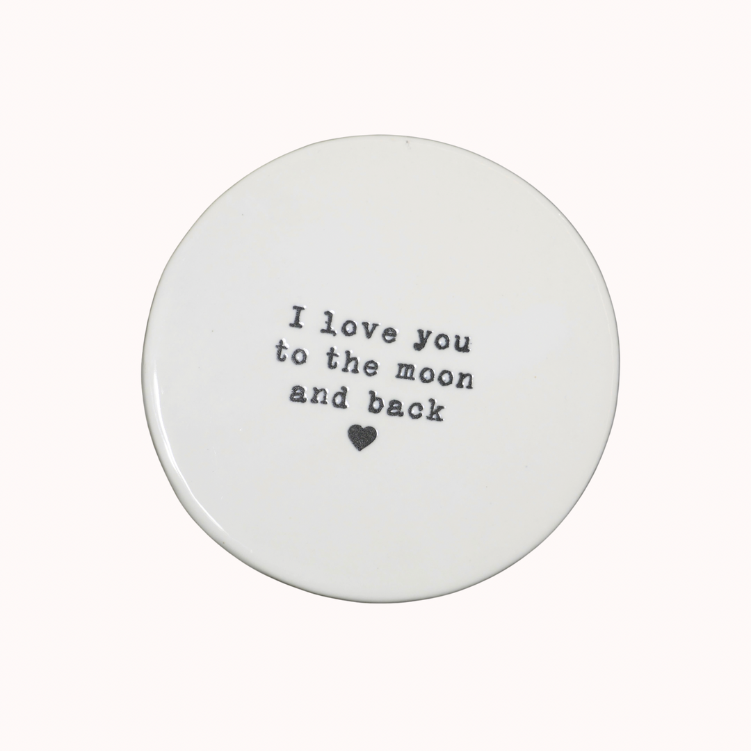 To The Moon And Back Ceramic Coaster