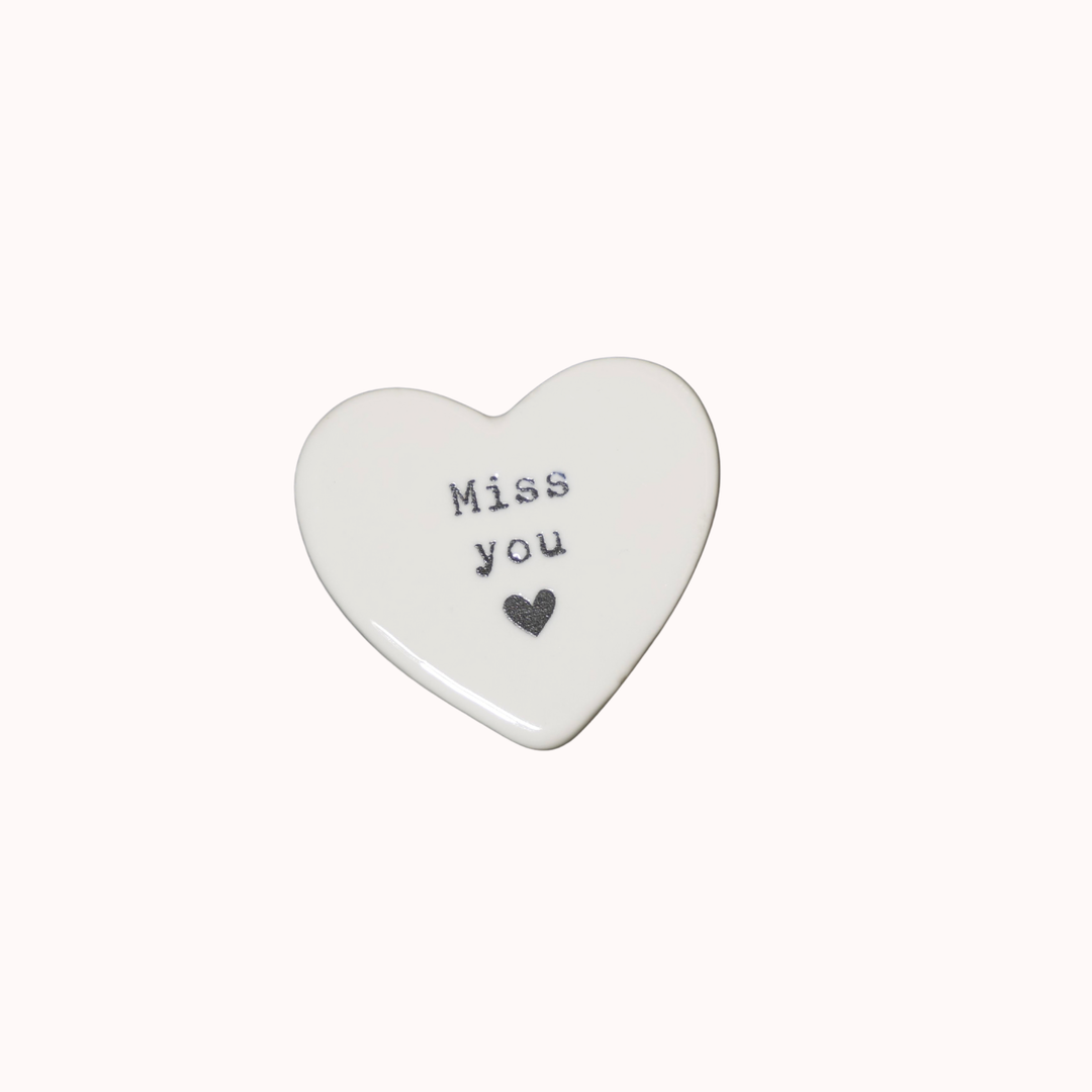 Miss You Ceramic Heart
