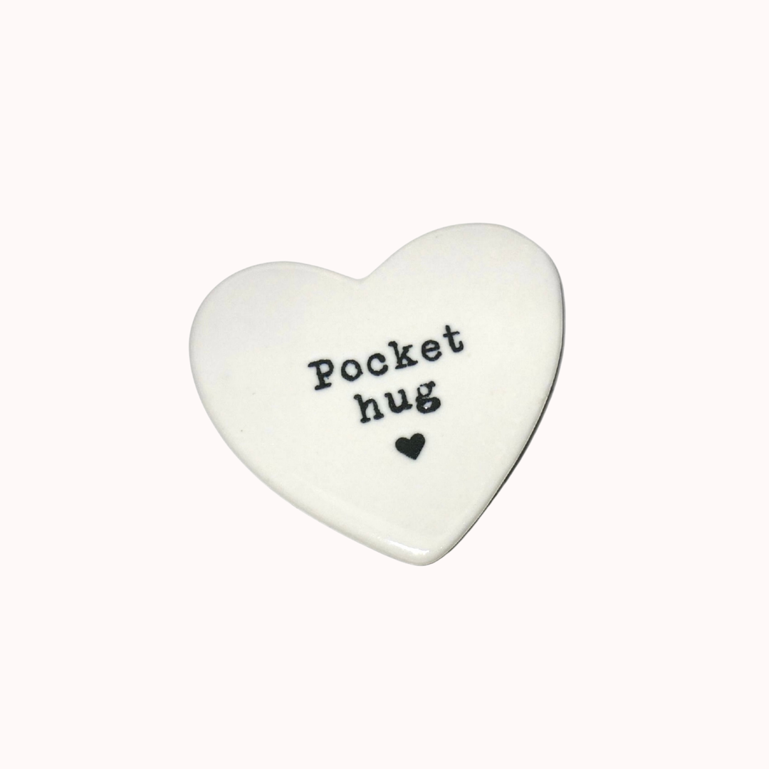 Pocket Hug Ceramic Heart