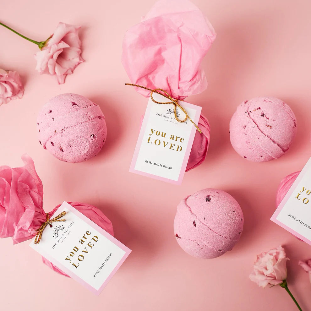 You Are Loved Rose Scented Bath Bomb