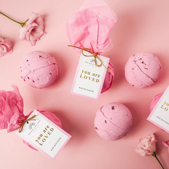 You Are Loved Rose Scented Bath Bomb