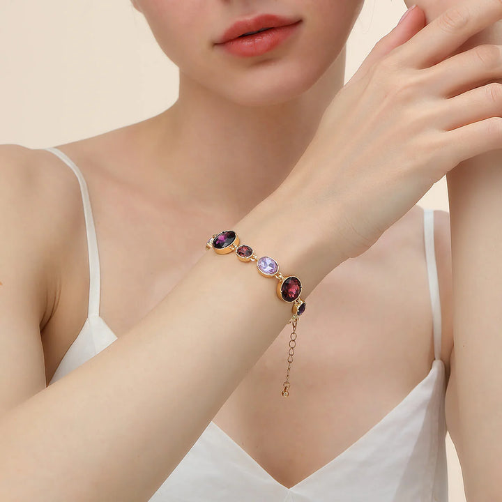 Purple Jewel Clasp Bracelet