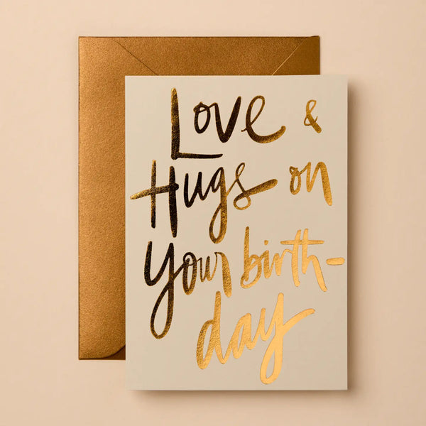 Love & Hugs On Your Birthday Card