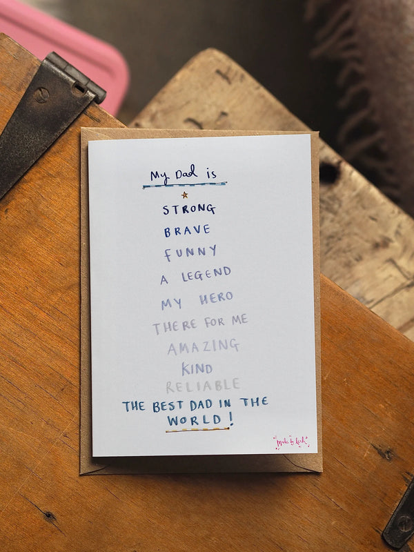 ‘My Dad Is My Hero’ Card