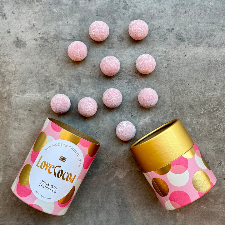 Pink Gin White Chocolate Truffles