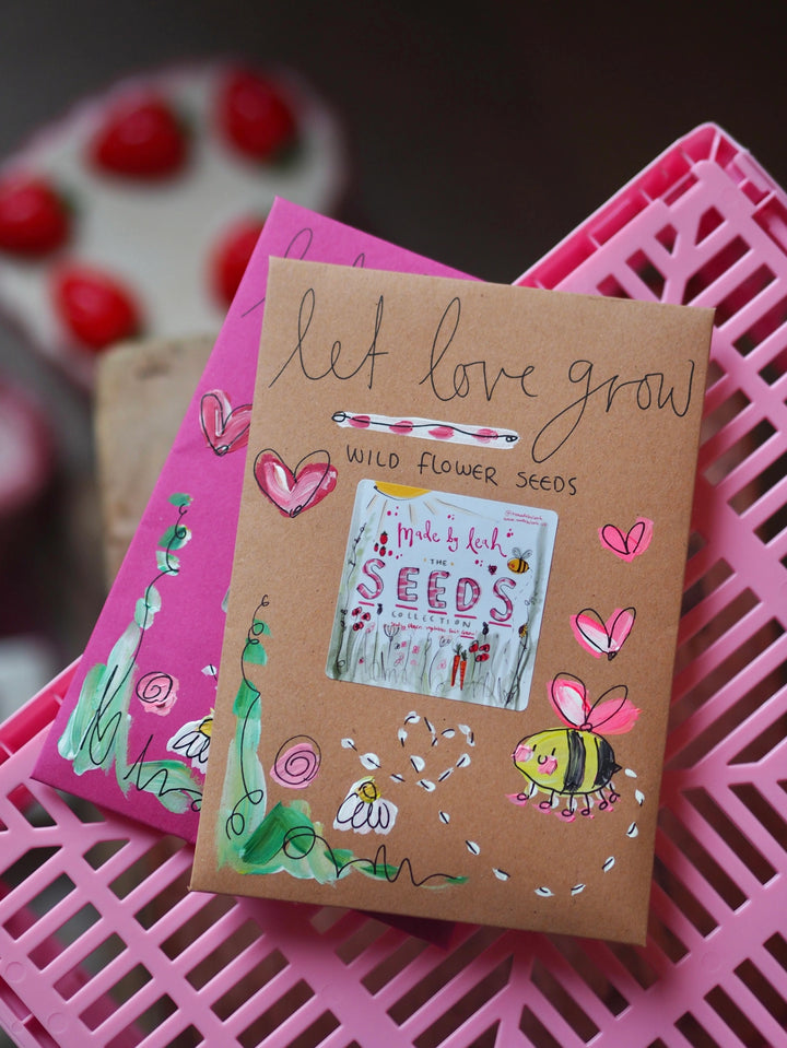 ‘Love’ Wild Flowers Hand Painted Seed Envelope