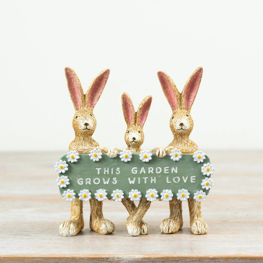 This Garden Grows with Love Rabbit Family